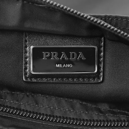 Prada Nylon Flat Messenger Bag Black 6 of 10