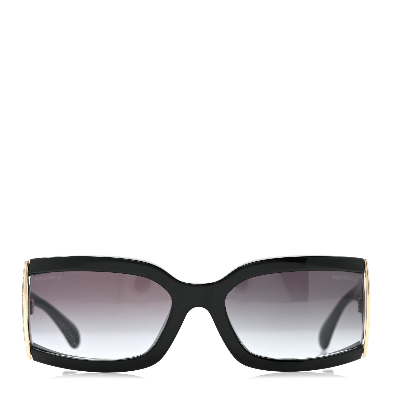 Chanel Acetate Rectangle Sunglasses 71546 Black 2 of 8