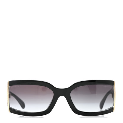 Chanel Acetate Rectangle Sunglasses 71546 Black 2 of 8