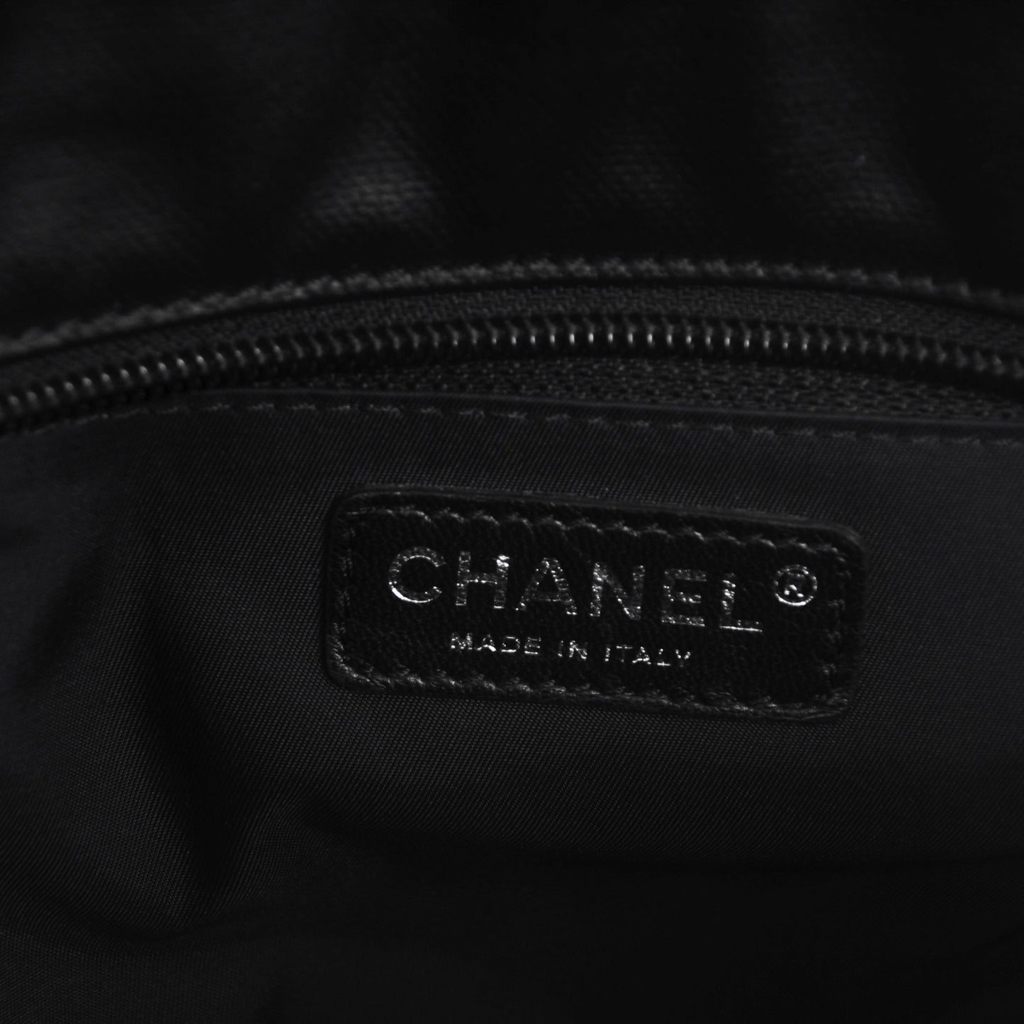 Coated Canvas Large Paris Biarritz Tote Black