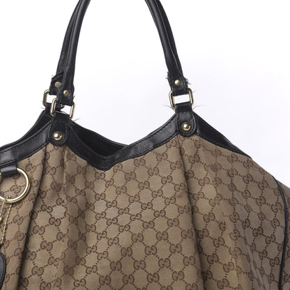 Gucci Monogram Large Sukey Tote Beige Ebony Black 21 of 21