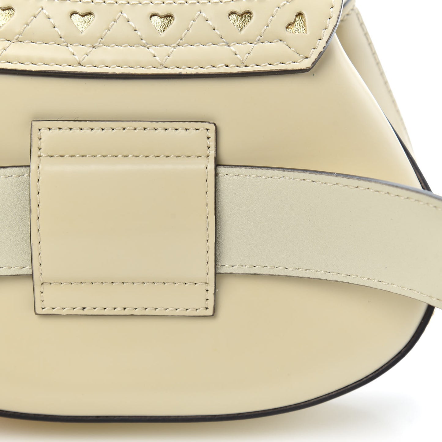 Calfskin Childrens Heart Belt Bag White