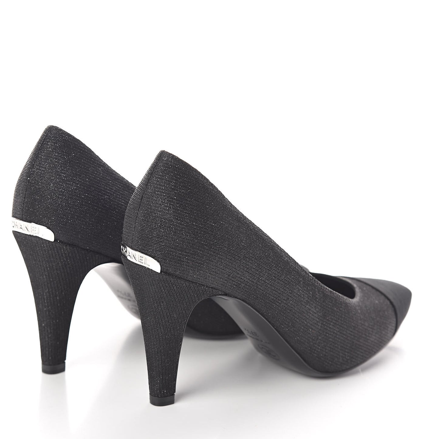 Fantasy Fabric Grosgrain Cap Toe Pumps 37.5 Black