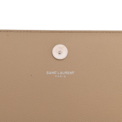 Saint Laurent Grain De Poudre Classic Kate Monogram Clutch Nude Powder 6 of 15