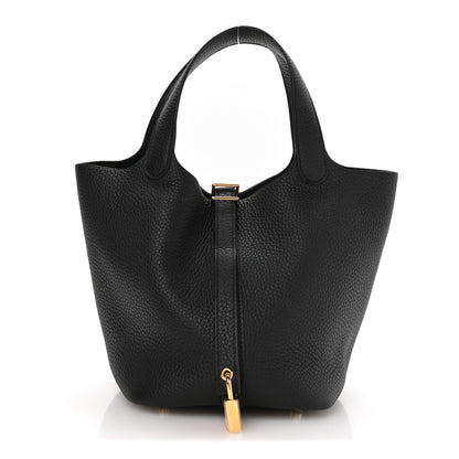Hermes Taurillon Clemence Picotin Lock 18 PM Black 1 of 13