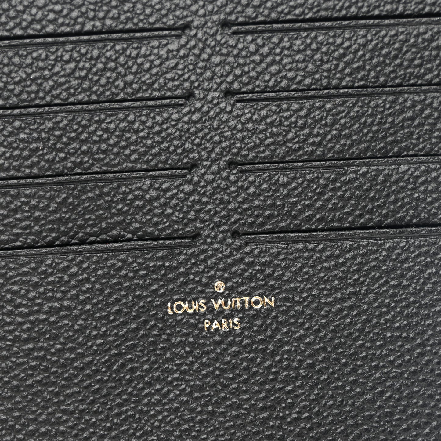 Calfskin Felicie Chain Wallet Card Holder Insert Black