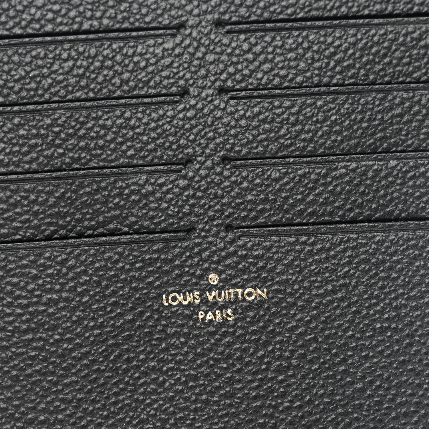 Louis Vuitton Calfskin Felicie Chain Wallet Card Holder Insert Black 6 of 6