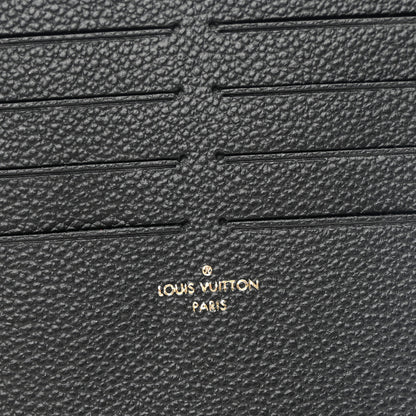 Louis Vuitton Calfskin Felicie Chain Wallet Card Holder Insert Black 6 of 6