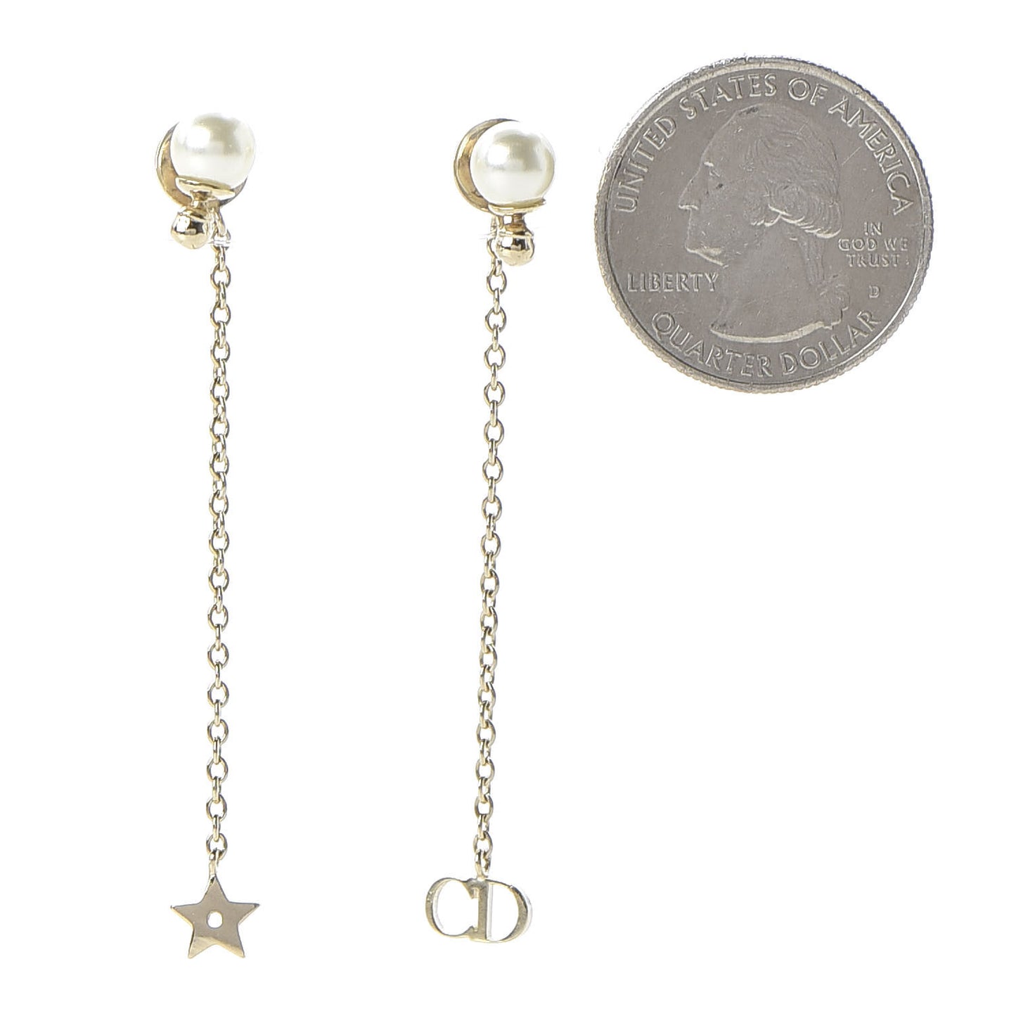 Pearl La Petite Tribale Dangle Chain Earrings Gold