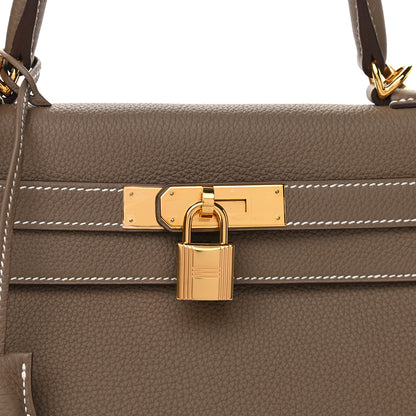 Hermes Togo Kelly Retourne 28 Etoupe 10 of 10