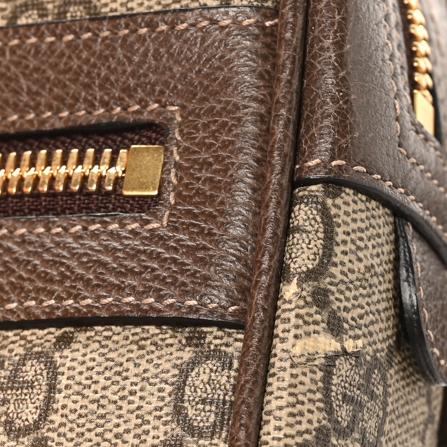 Gucci GG Supreme Monogram Web Small Ophidia Belt Bag 85 34 Dark Brown 8 of 11
