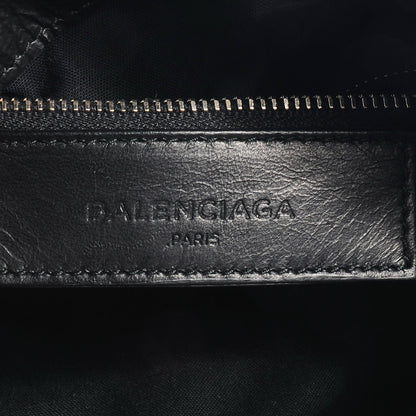 Balenciaga Matte Goatskin Rubber Covered Classic Hardware Mini Pompon Black 6 of 9