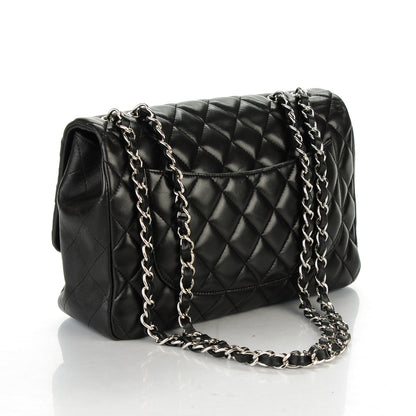 Chanel Lambskin Quilted Jumbo Single Flap Black 3 of 7