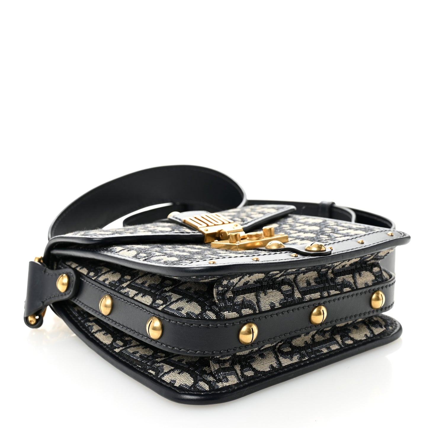 Oblique Square DiorAddict Flap Navy Blue