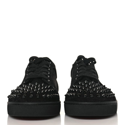 Christian Louboutin Suede Louis Junior Spikes Flat Sneakers 39.5 Black 2 of 8