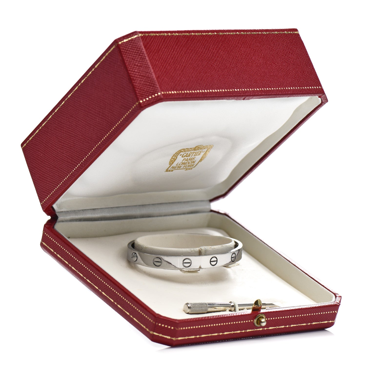Cartier 18K White Gold LOVE Bracelet 16 4 of 4