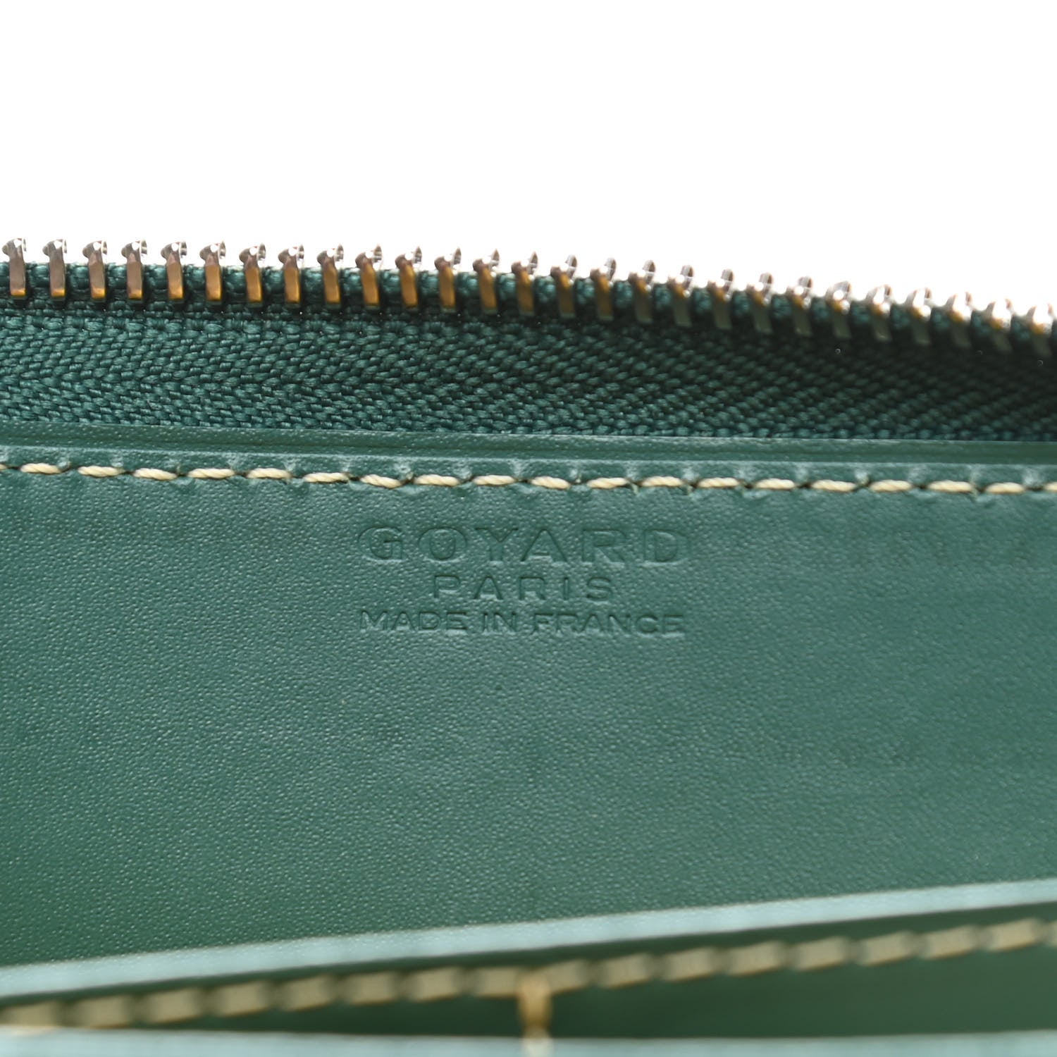 Goyard Goyardine Matignon Zip Around GM Wallet Green 6 of 8