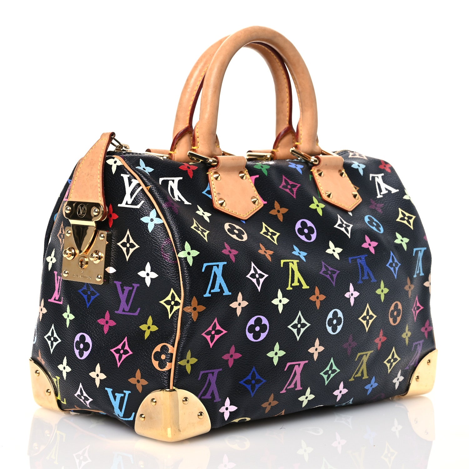 Louis Vuitton Monogram Multicolor Speedy 30 Black 3 of 15