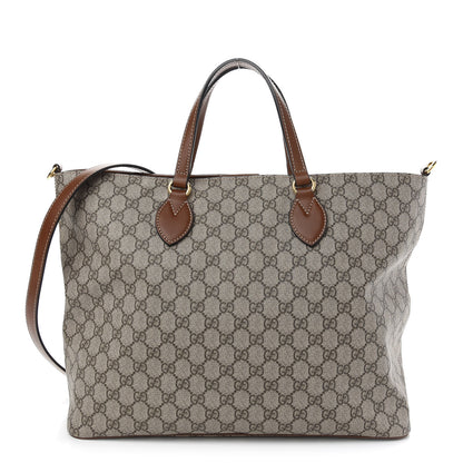 Gucci Soft GG Supreme Monogram Medium Crossbody Tote Beige Cuir 1 of 9