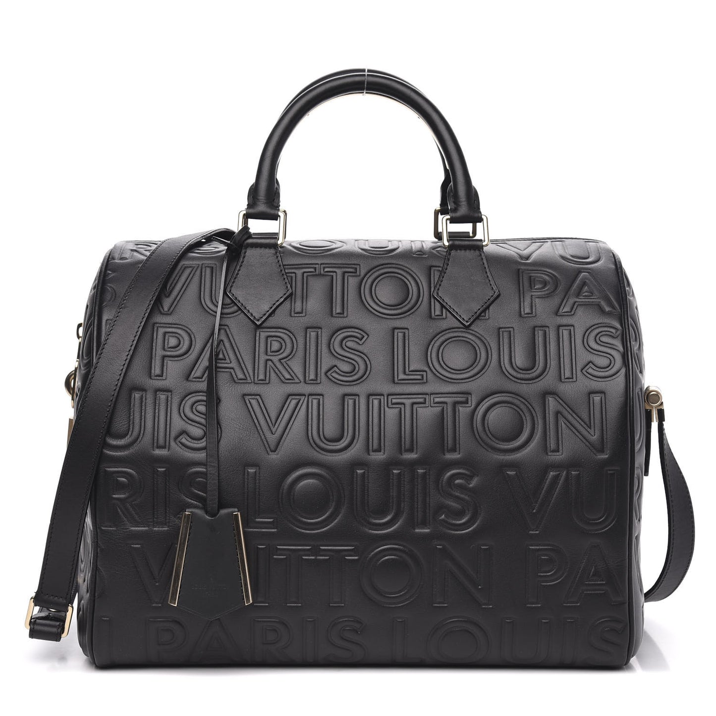 Calfskin Embossed Speedy Cube 30 Black