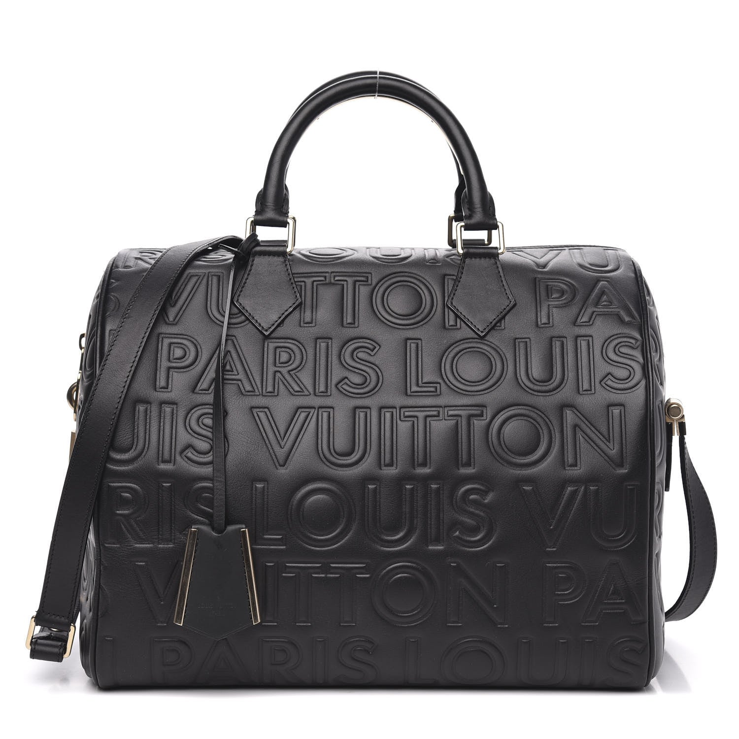 Louis Vuitton Calfskin Embossed Speedy Cube 30 Black 1 of 10