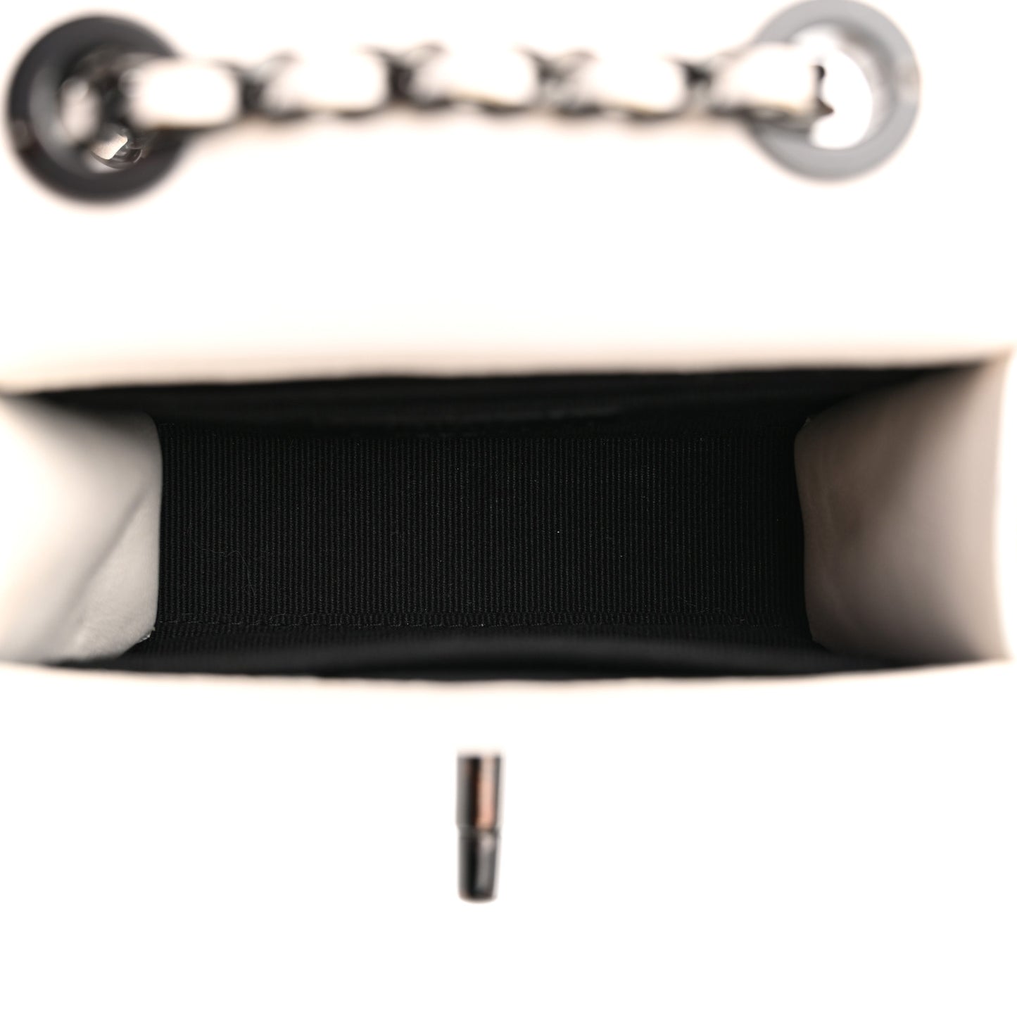 Lambskin Quilted Mini Trendy CC Clutch With Chain White