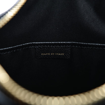 Burberry Soft Grain Calfskin House Check Small Helmsley Crossbody Black 7 of 7