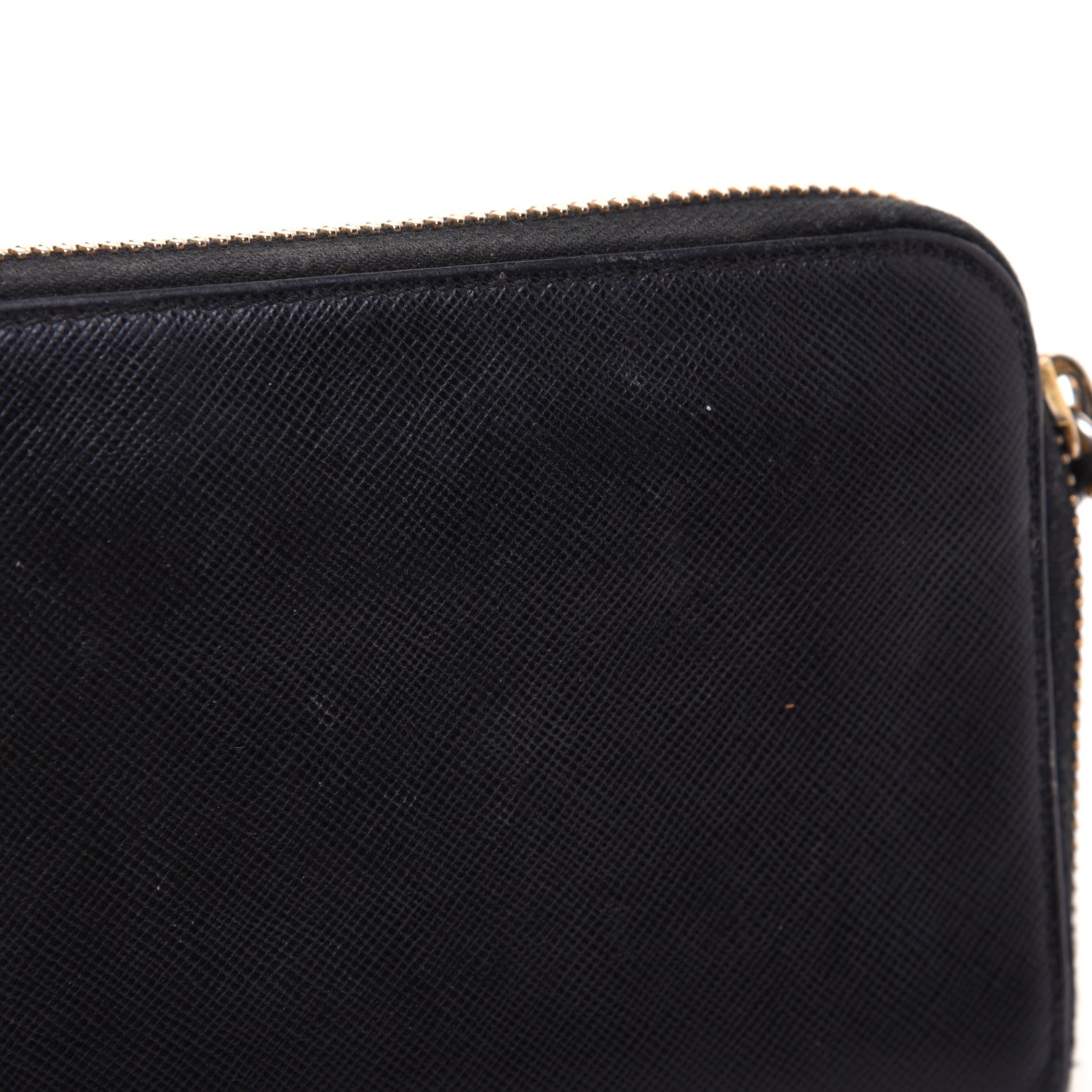 Prada Saffiano Metal Zip Around Wallet Black 13 of 14