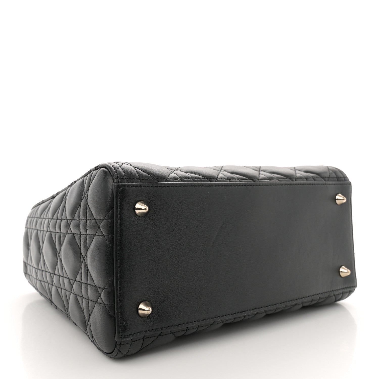 Christian Dior Lambskin Cannage Medium Lady Dior Black 4 of 11