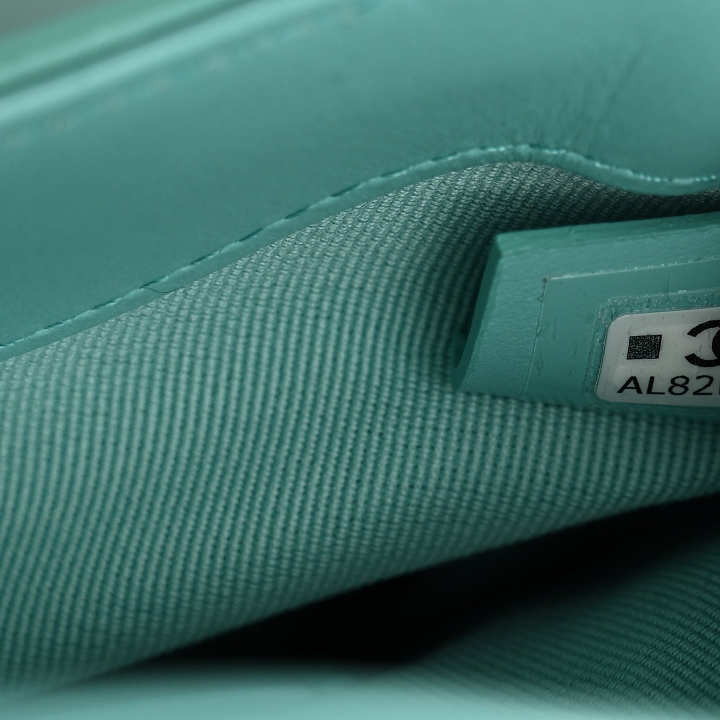 Shiny Crumpled Calfskin Quilted Nano 31 Shopping Bag Turquoise