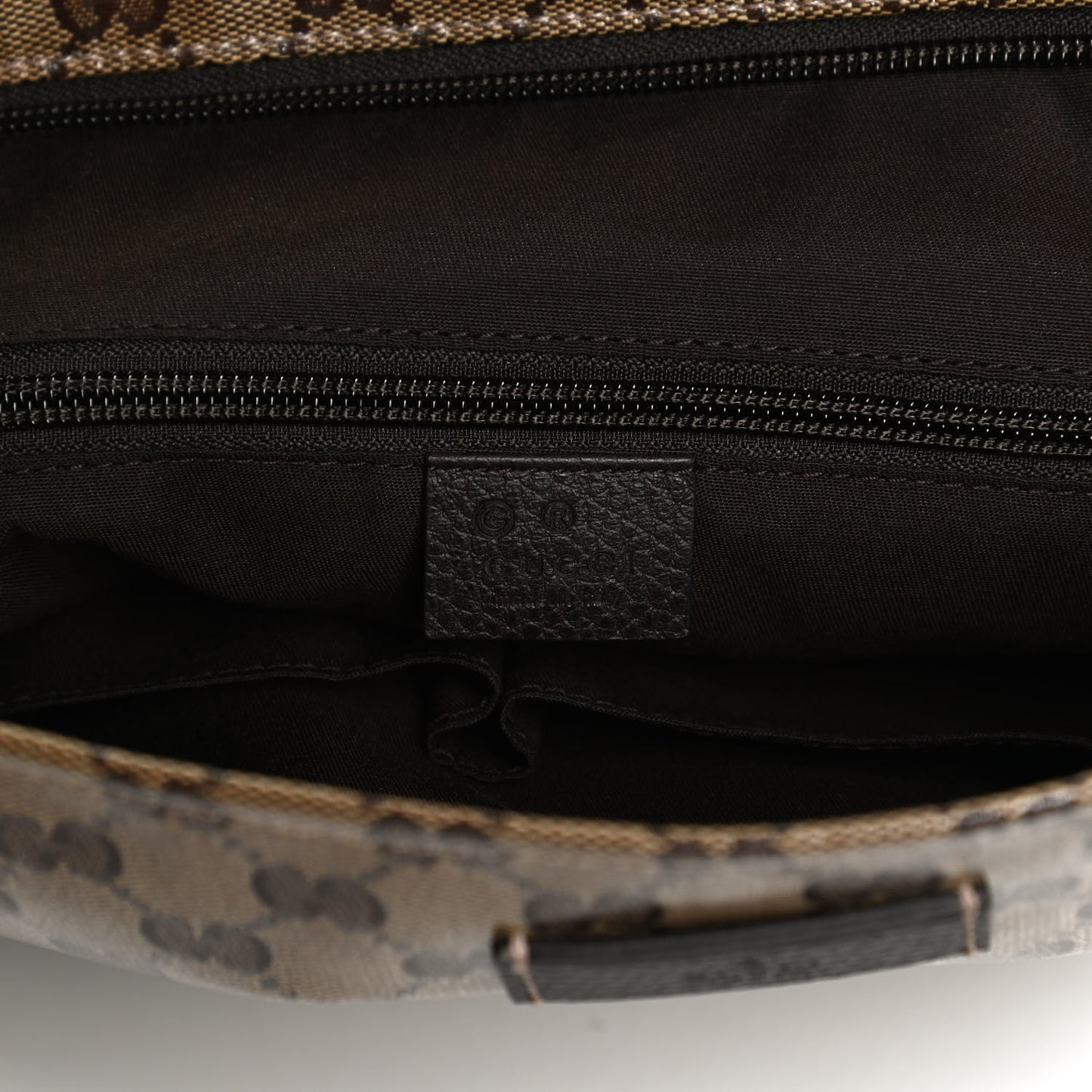 Crystal Monogram Large Flat Messenger Bag Dark Brown