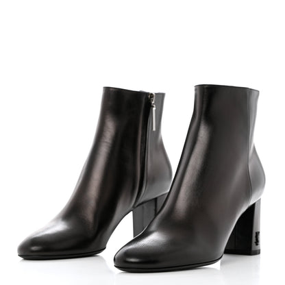 Saint Laurent Nappa Loulou Ankle Zip Boot 37 Black 3 of 10
