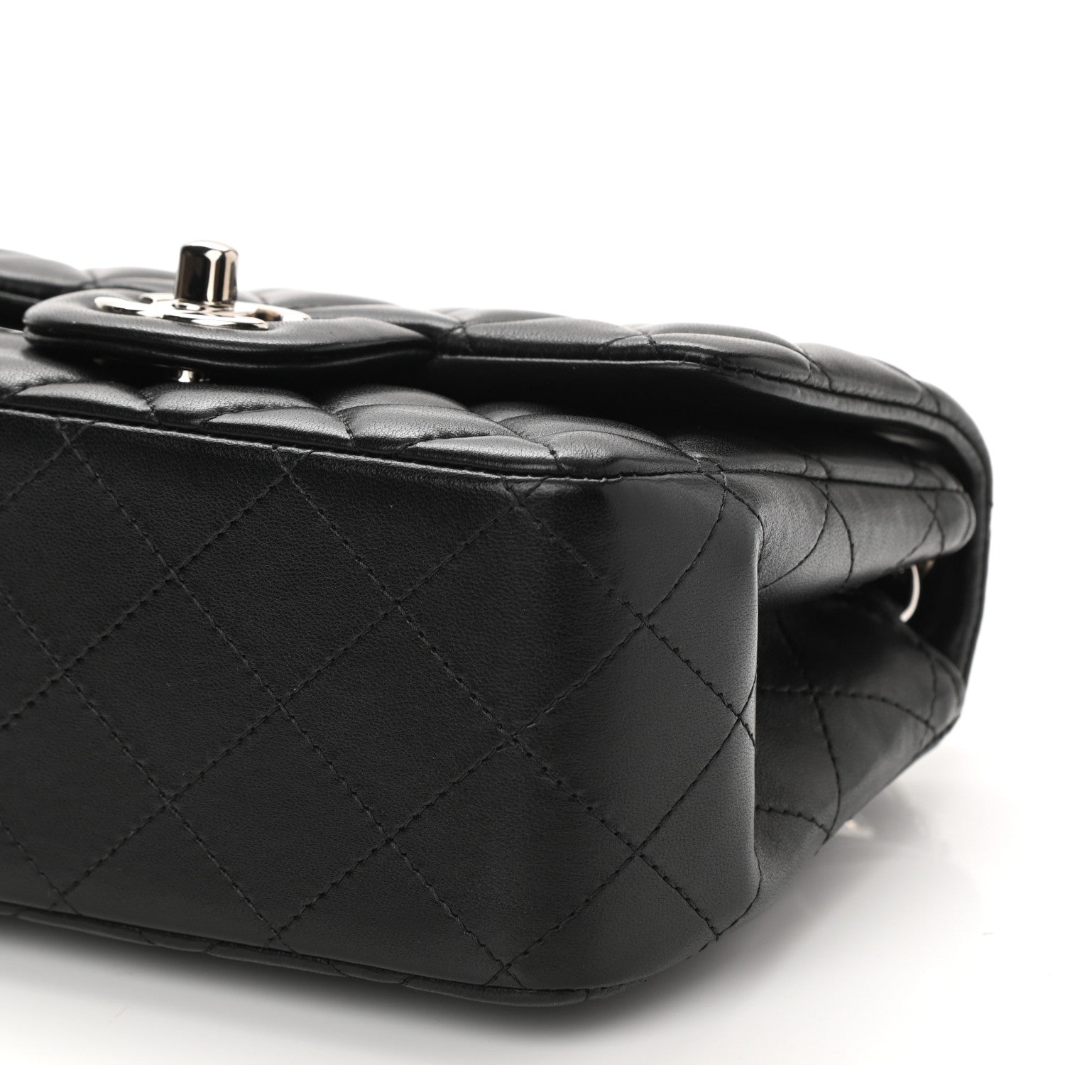 Chanel Lambskin Quilted Mini Square Flap Black 10 of 11