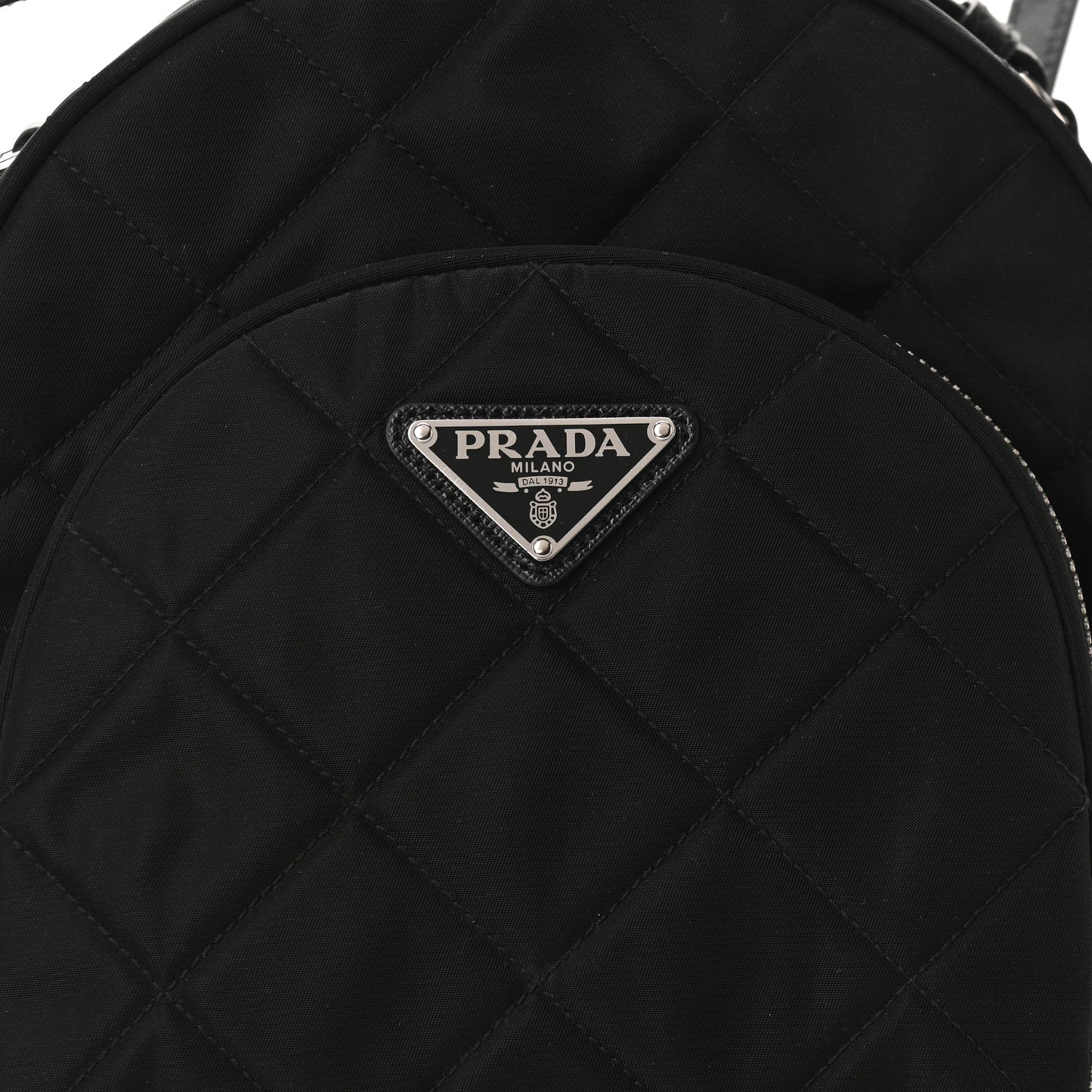 Nylon Tessuto Impuntu Quilted Backpack Black
