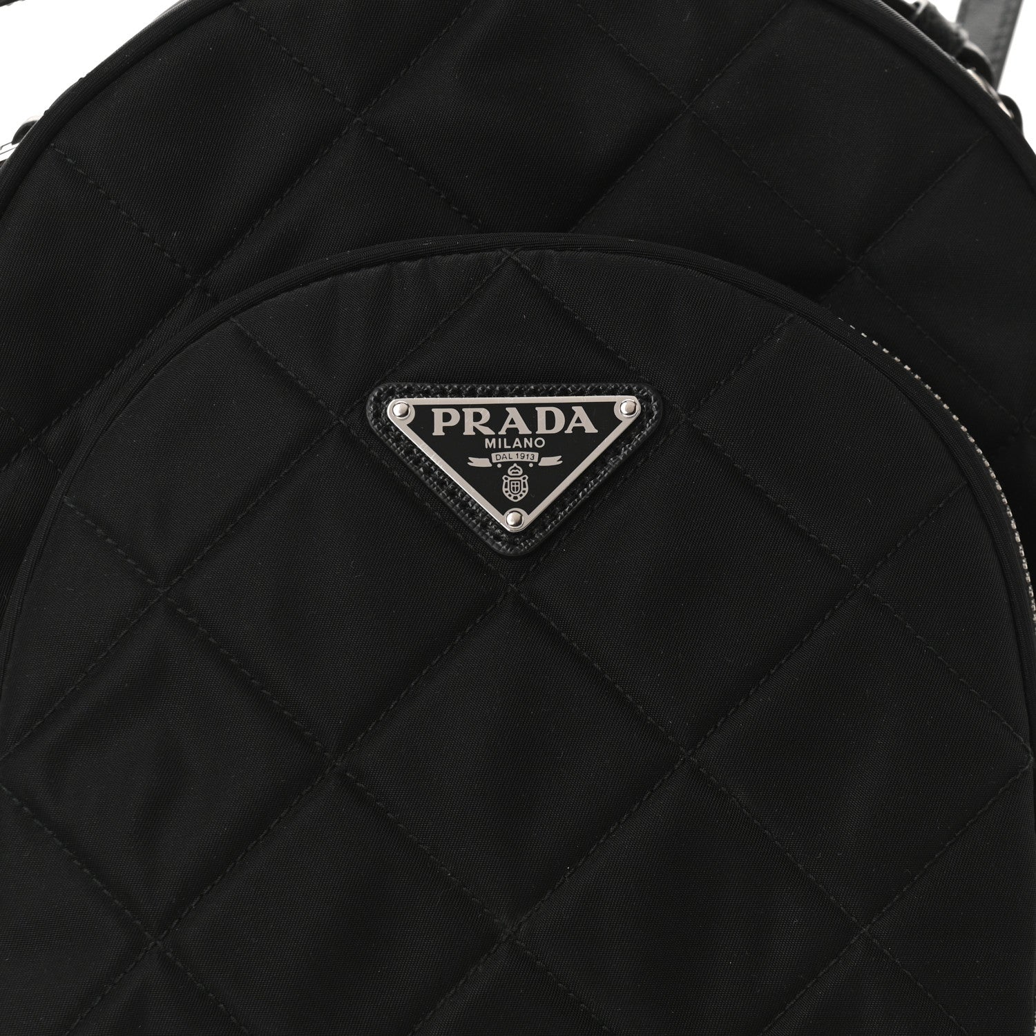 Prada Nylon Tessuto Impuntu Quilted Backpack Black 7 of 9