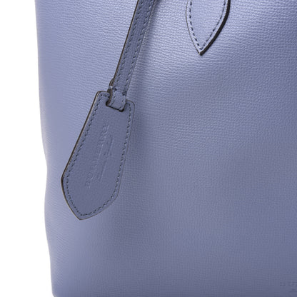 Burberry Calfskin Haymarket Check Medium Reversible Tote Slate Blue 10 of 17