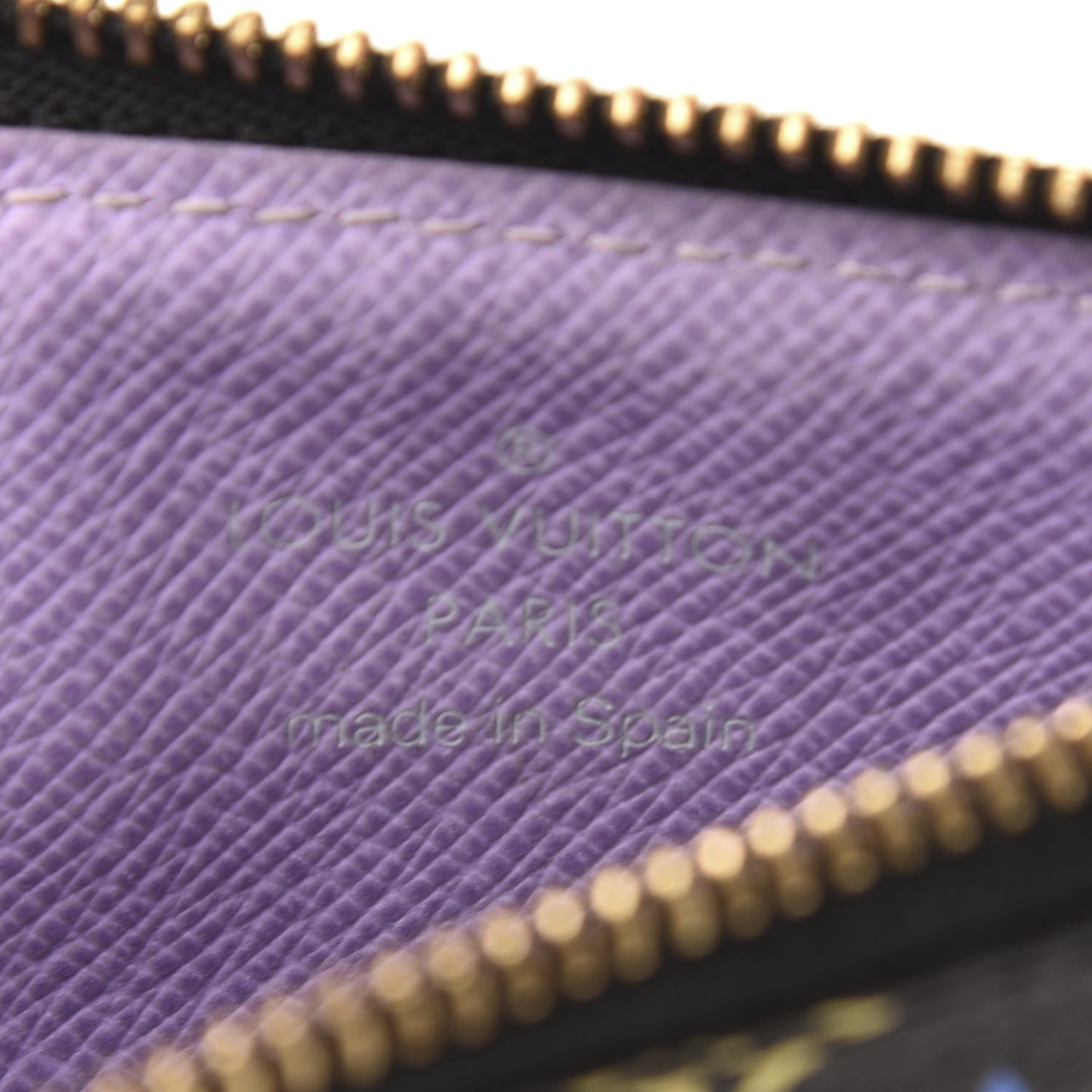 Monogram Multicolor Key Pouch Black Violet