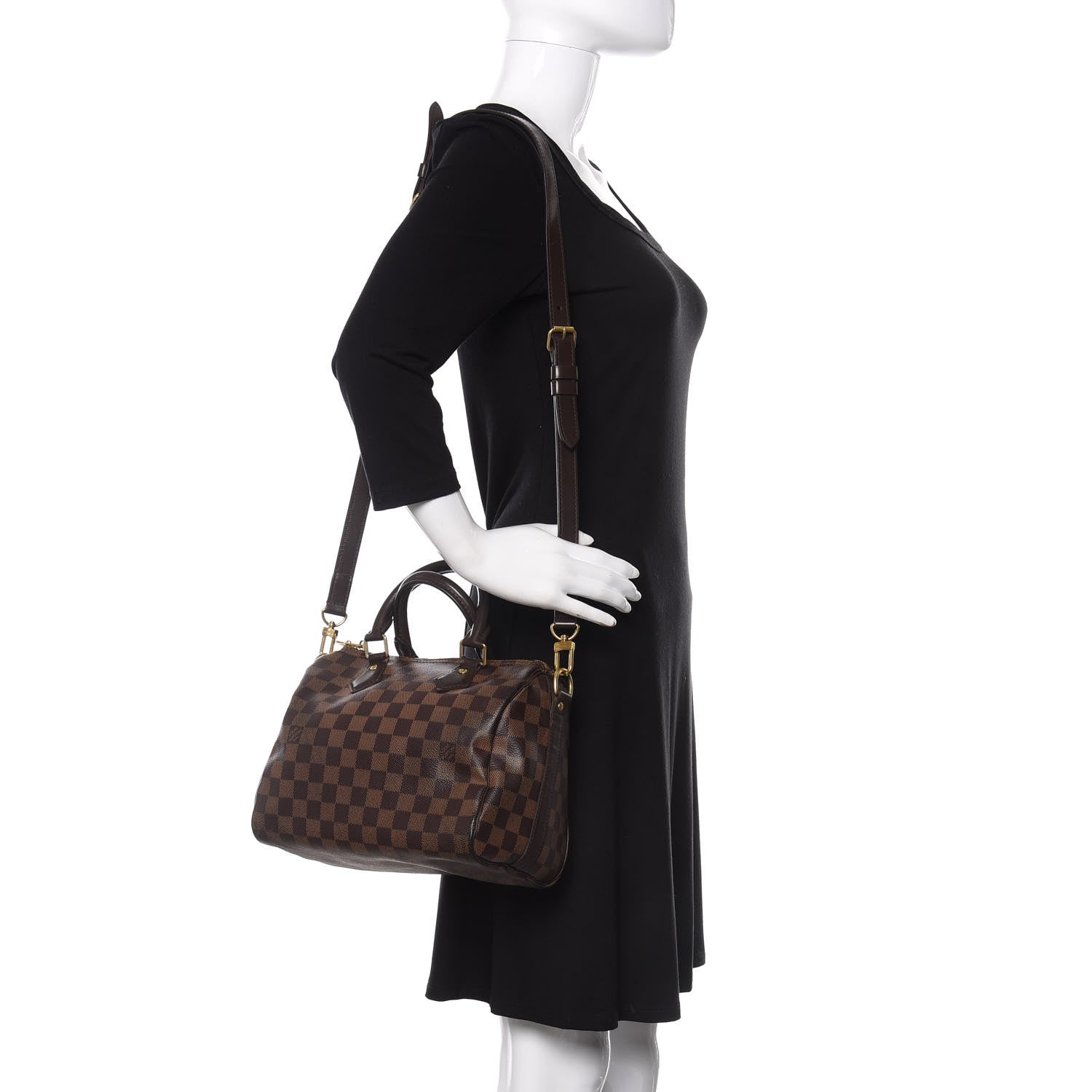 Louis Vuitton Damier Ebene Speedy Bandouliere 25 2 of 13