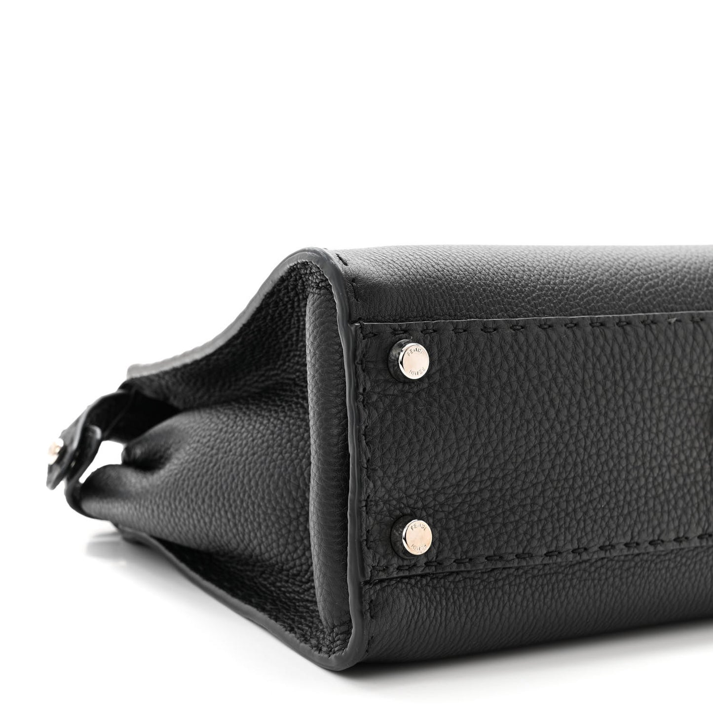 Cuoio Romano Selleria Bi-Color Medium Peekaboo Iconic Satchel Black Mou