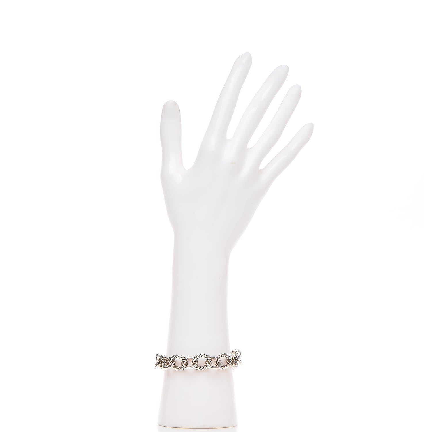 David Yurman Sterling Silver 12mm Large Oval Link Bracelet 2 of 5