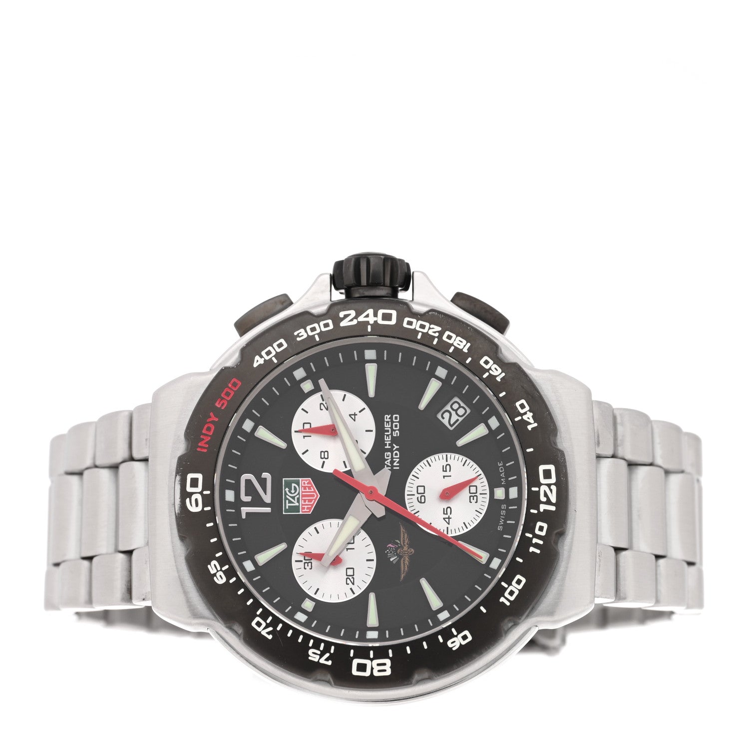 Tag Heuer Stainless Steel 41mm Formula 1 Indy 500 Chronograph Quartz Watch Black CAC111A 2 of 4