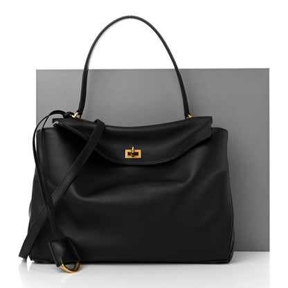 Balenciaga Natural Smooth Calfskin Medium Rodeo Top Handle Handbag Black 12 of 12
