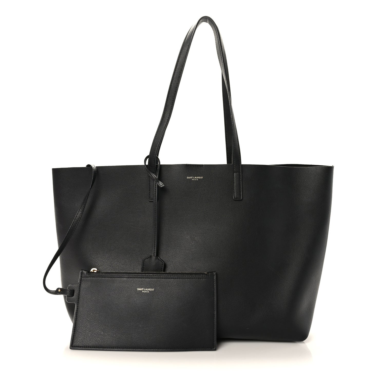 Calfskin Large Shopping Tote Black