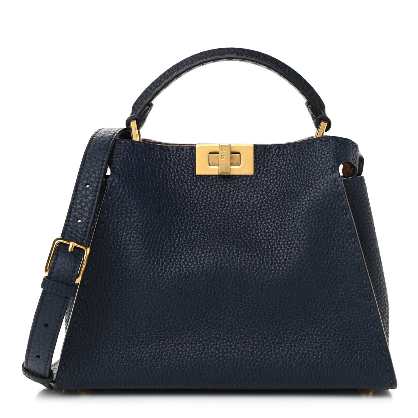 Cuoio Romano Selleria Bi-Color Medium Peekaboo Iconic Essentially Satchel Indaco Saddler