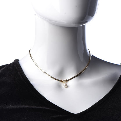 Mikimoto 18K Yellow Gold Akoya Pearl 7mm Drop Pendant Necklace 2 of 6