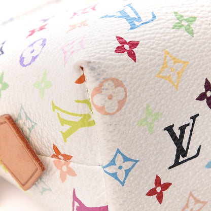 Louis Vuitton Monogram Multicolor Cosmetic Pouch White Litchi 9 of 13