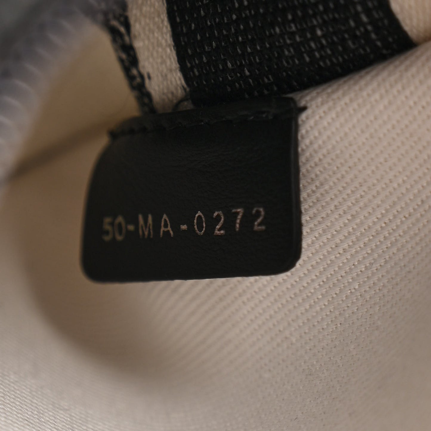 Canvas Houndstooth Embroidered Medium Lady D-Lite Black White