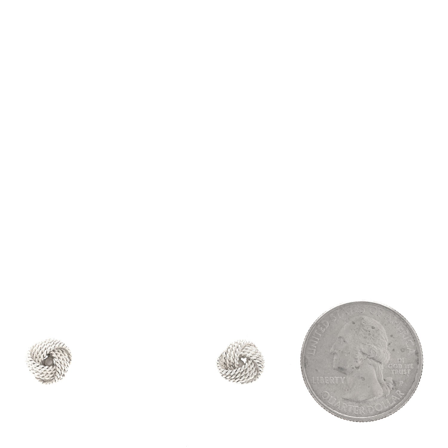 Tiffany Sterling Silver Twist Knot Earrings 2 of 4