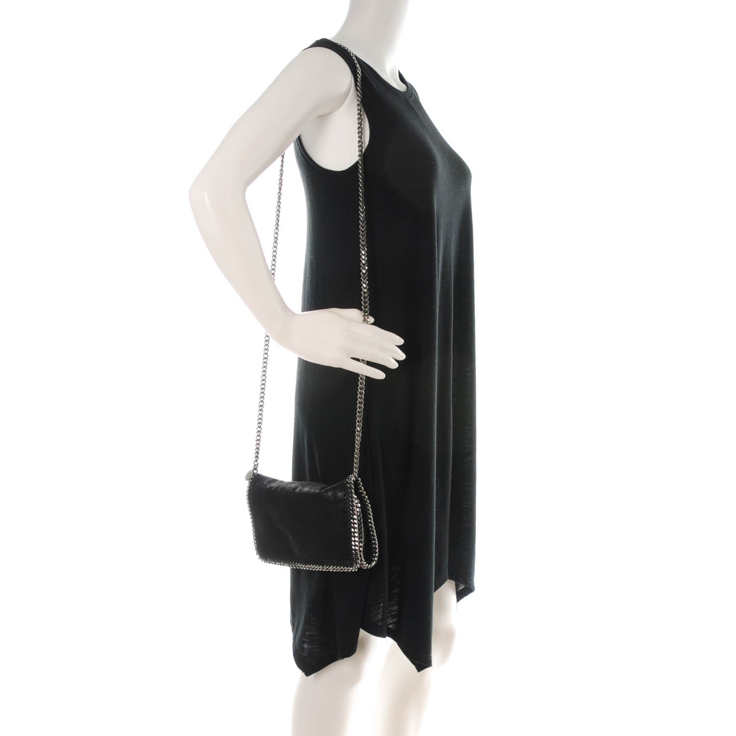 Stella McCartney Shaggy Deer Falabella Crossbody Bag Black 2 of 6