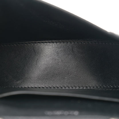 Balenciaga Shiny Calfskin Monochrome Crocodile Embossed Hourglass Chain Bag Black 5 of 12